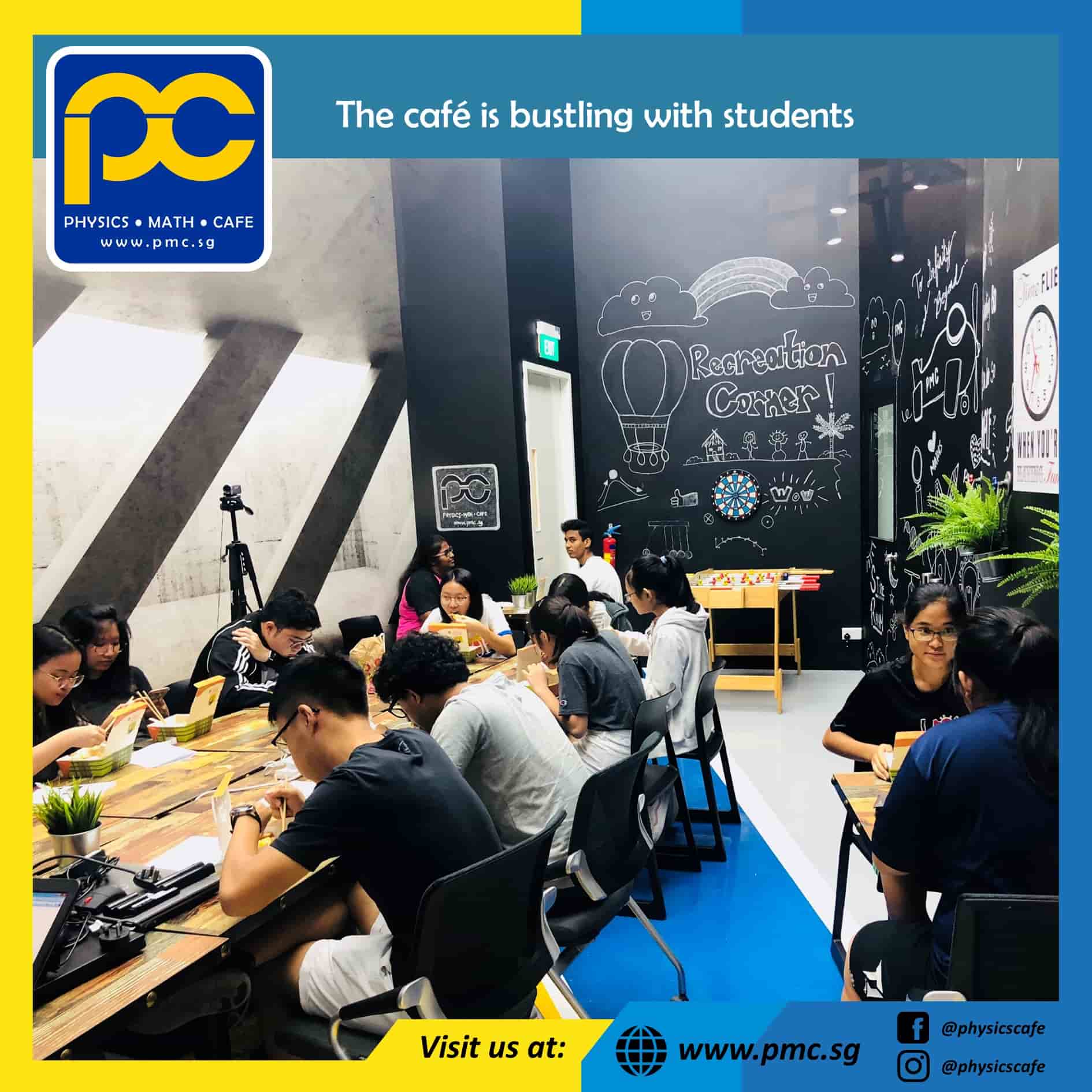 Photos of The Physics Cafe and The Maths Cafe