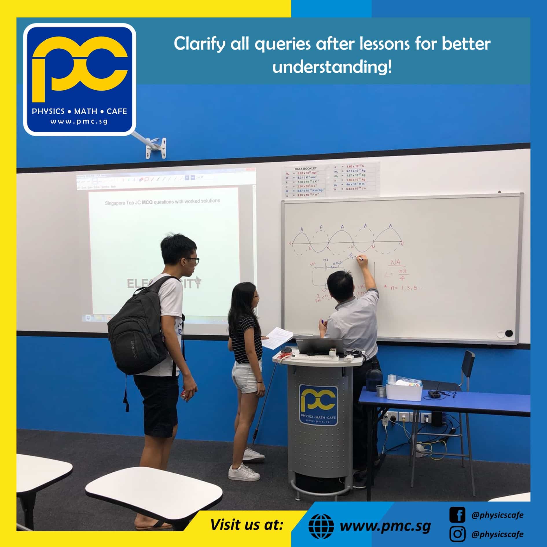 Photos of The Physics Cafe and The Maths Cafe