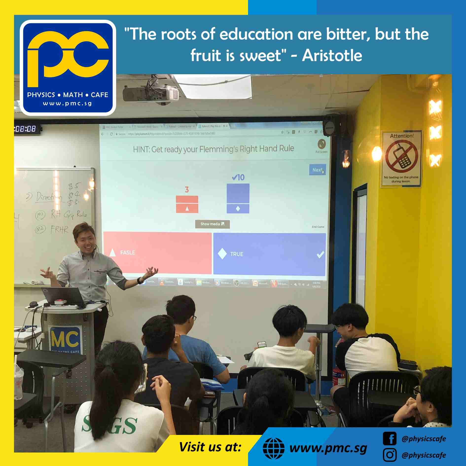 Photos of The Physics Cafe and The Maths Cafe
