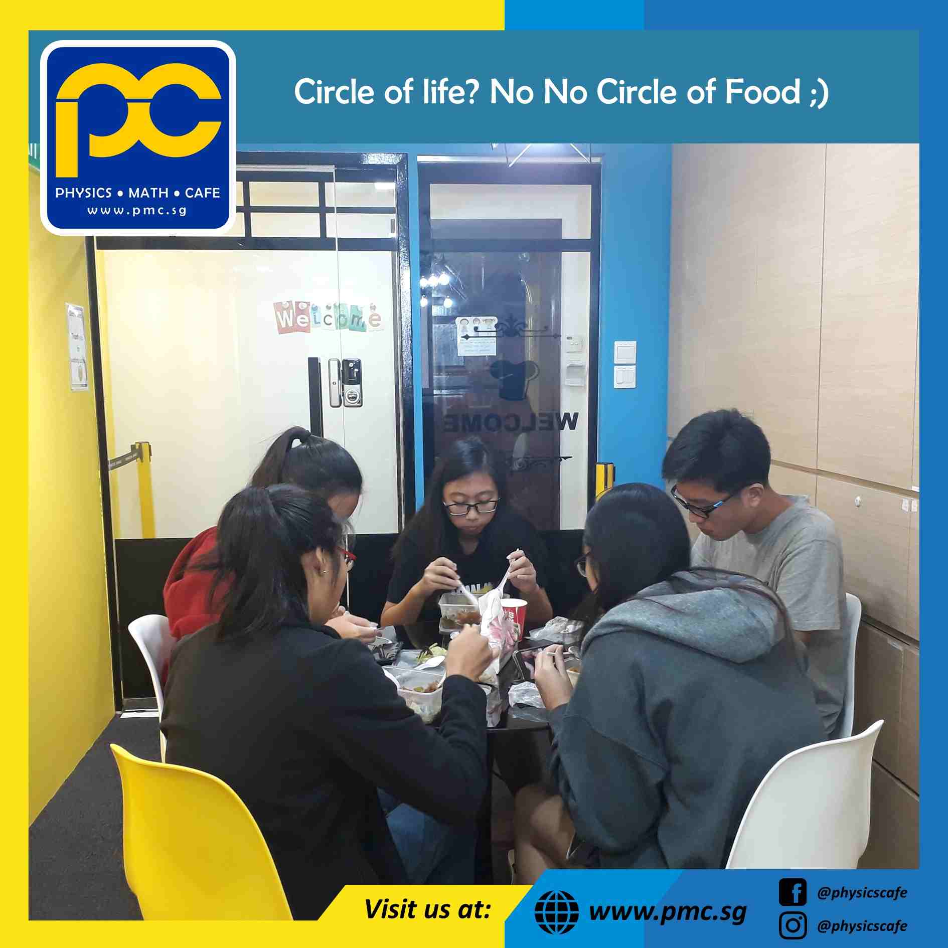 Photos of The Physics Cafe and The Maths Cafe