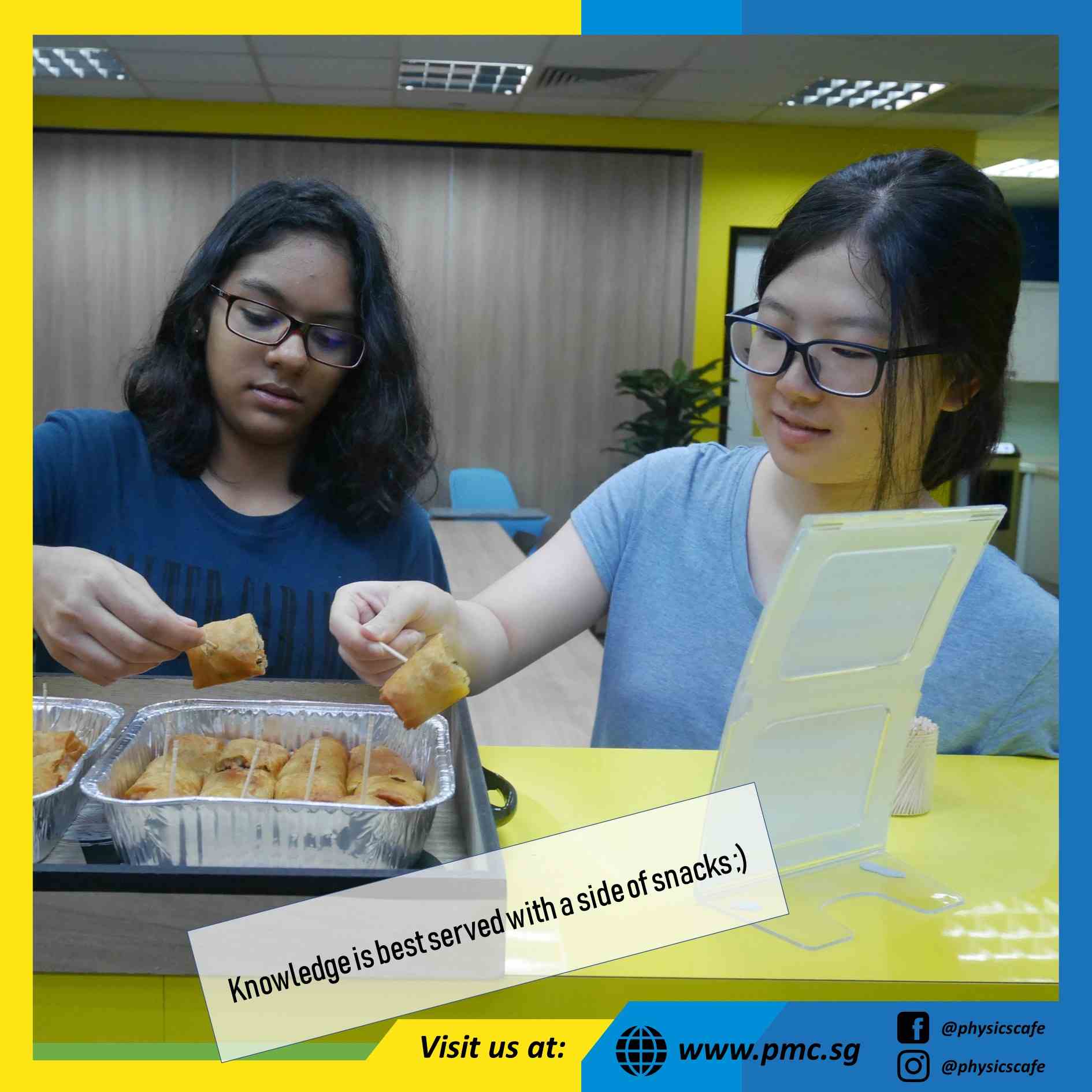 Photos of The Physics Cafe and The Maths Cafe
